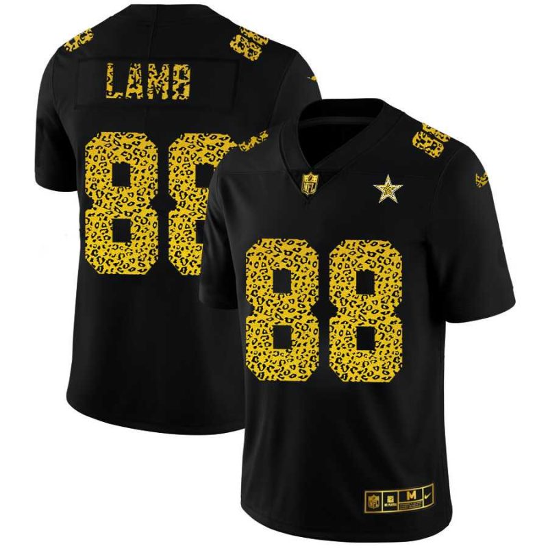 Nike Cowboys 88 CeeDee Lamb Black Leopard Vapor Untouchable Limited Jersey Dyin