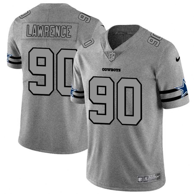 Nike Cowboys 90 Demarcus Lawrence 2019 Gray Gridiron Gray Vapor Untouchable Limited Jersey Dyin