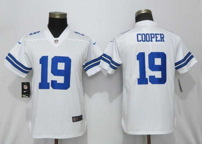 Women Nike Cowboys 19 Amari Cooper White Vapor Untouchable Limited Jersey