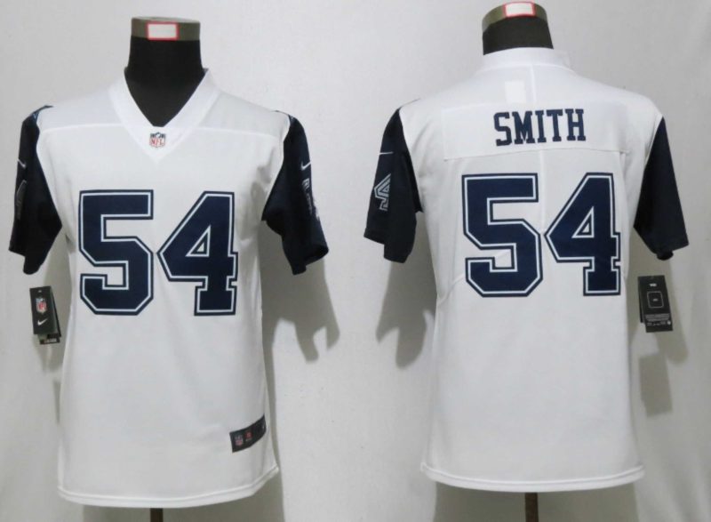 Women Nike Cowboys 54 Jaylon Smith White Throwback Vapor Untouchable Limited Jersey